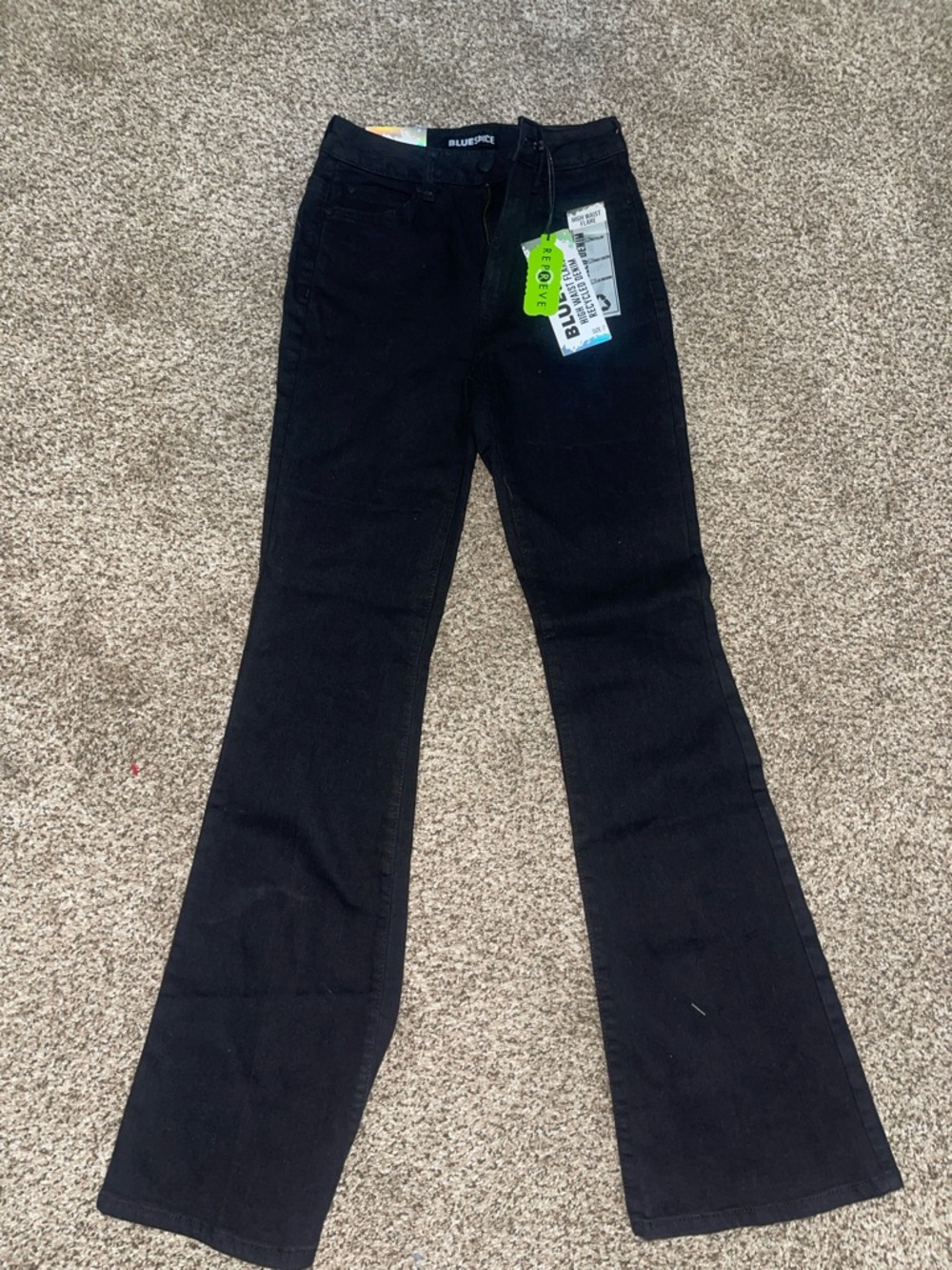 Blue Spice Black Flared Jeans with Tag